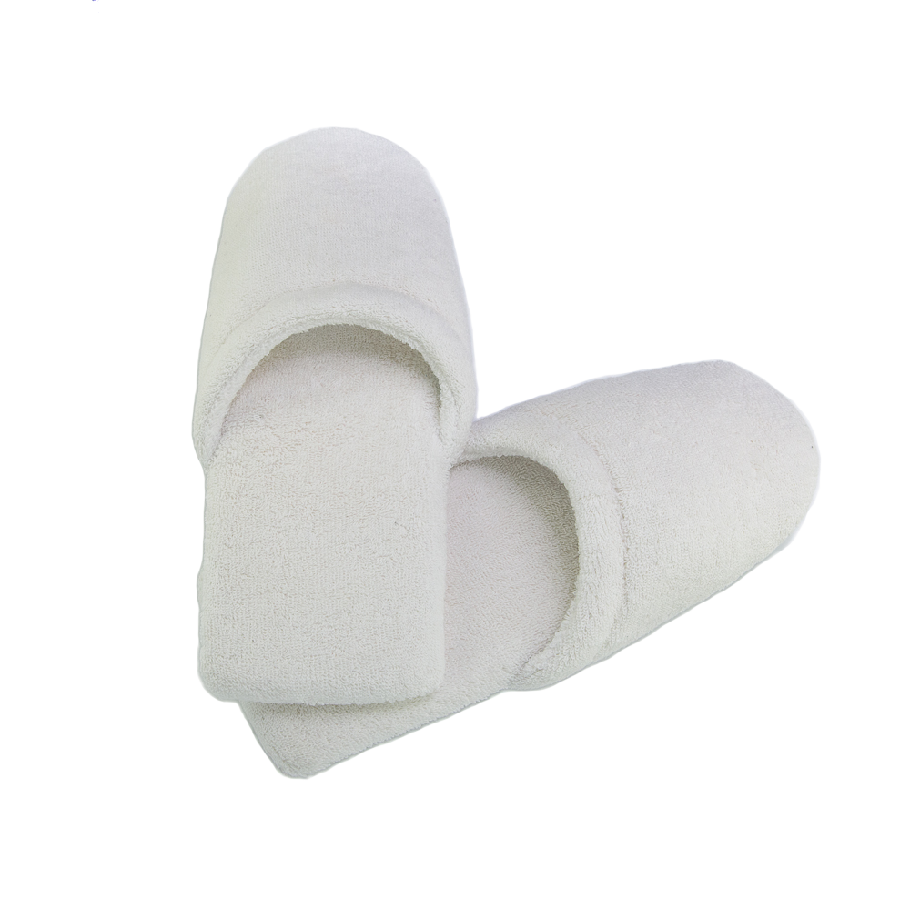 His White Terry Spa Slippers