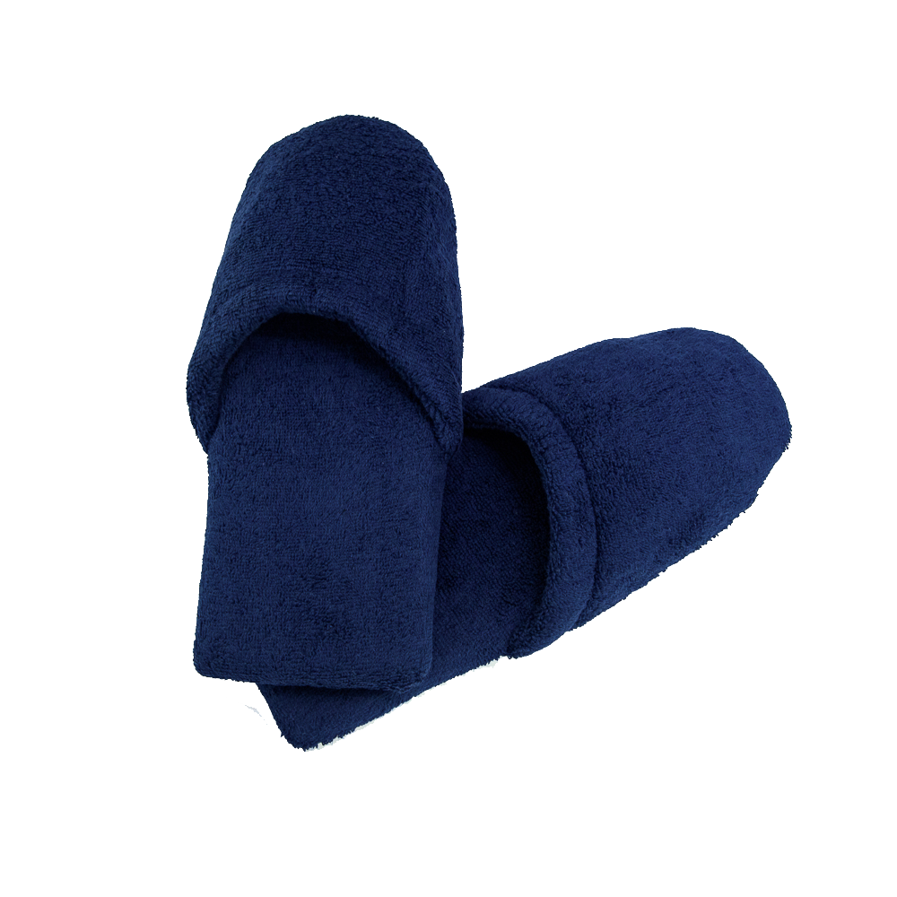 His Navy Terry Spa Slippers
