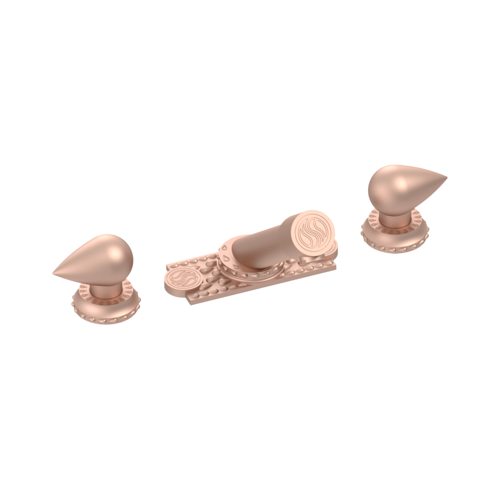 Serenity Classic Drop Waterfall Deck Mount Faucet Set With Plate