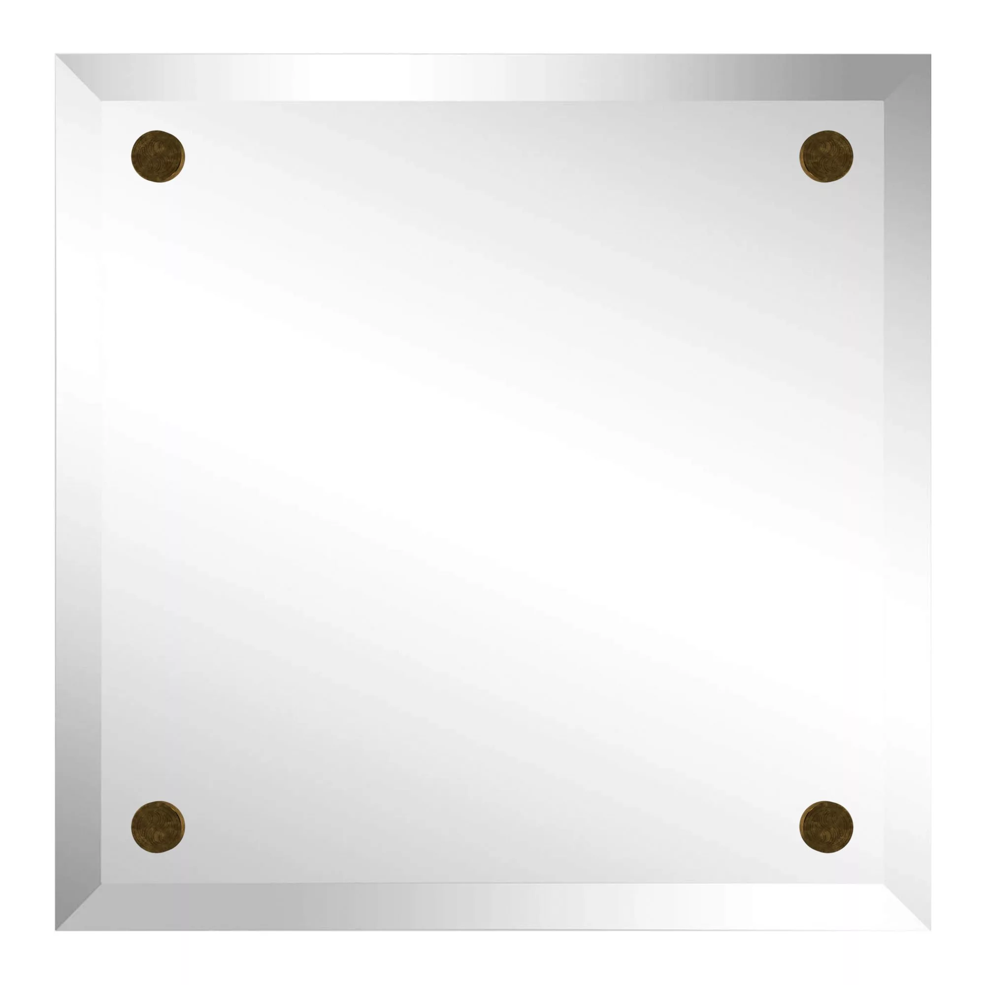 Clear Beveled-Edge Floating Mirror with Purity Jewelry Mounting Set