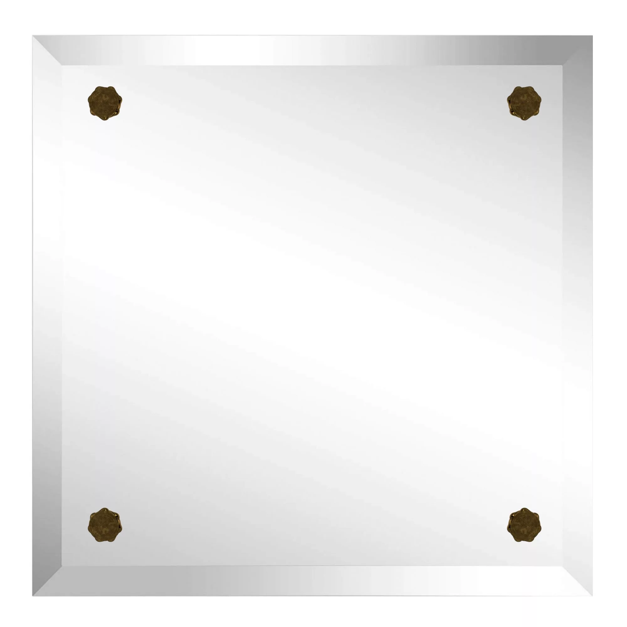 Clear Beveled-Edge Floating Mirror with Unity Jewelry Mounting Set