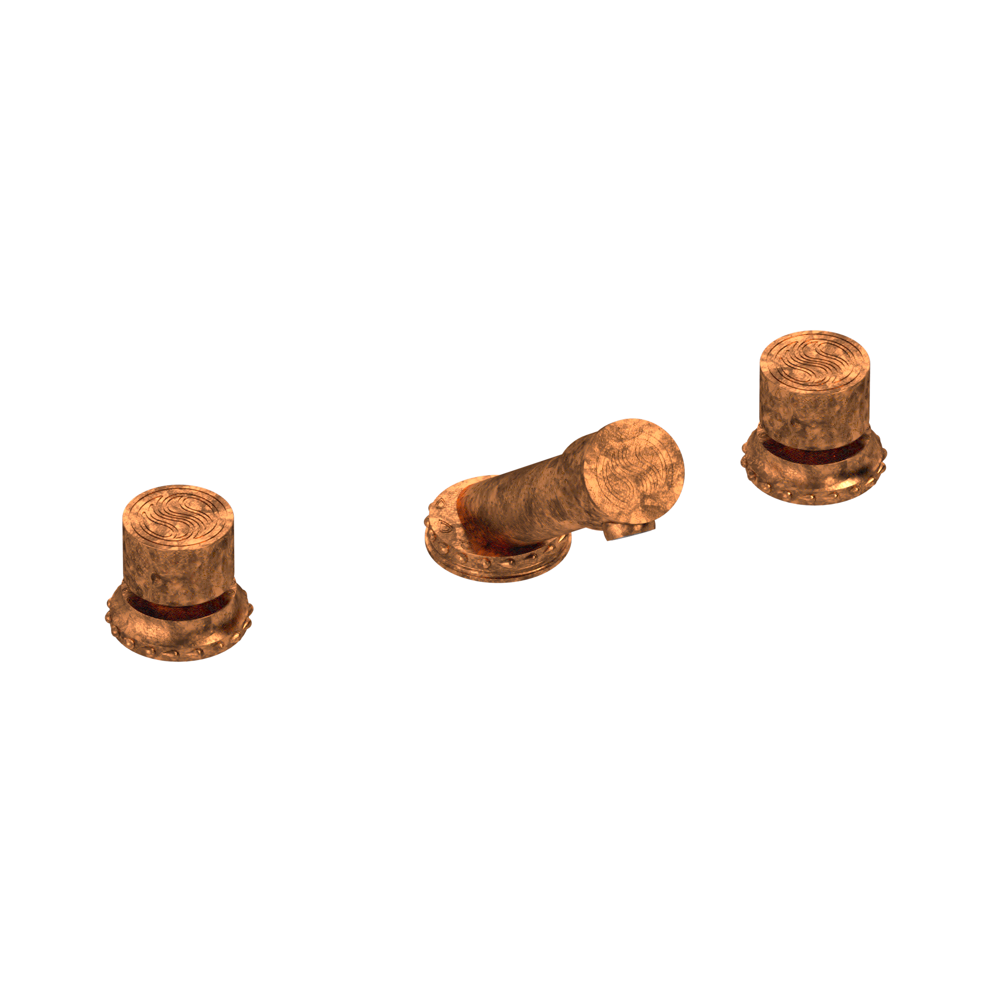 Unity Classic Knob Signature Deck Mount Faucet Set