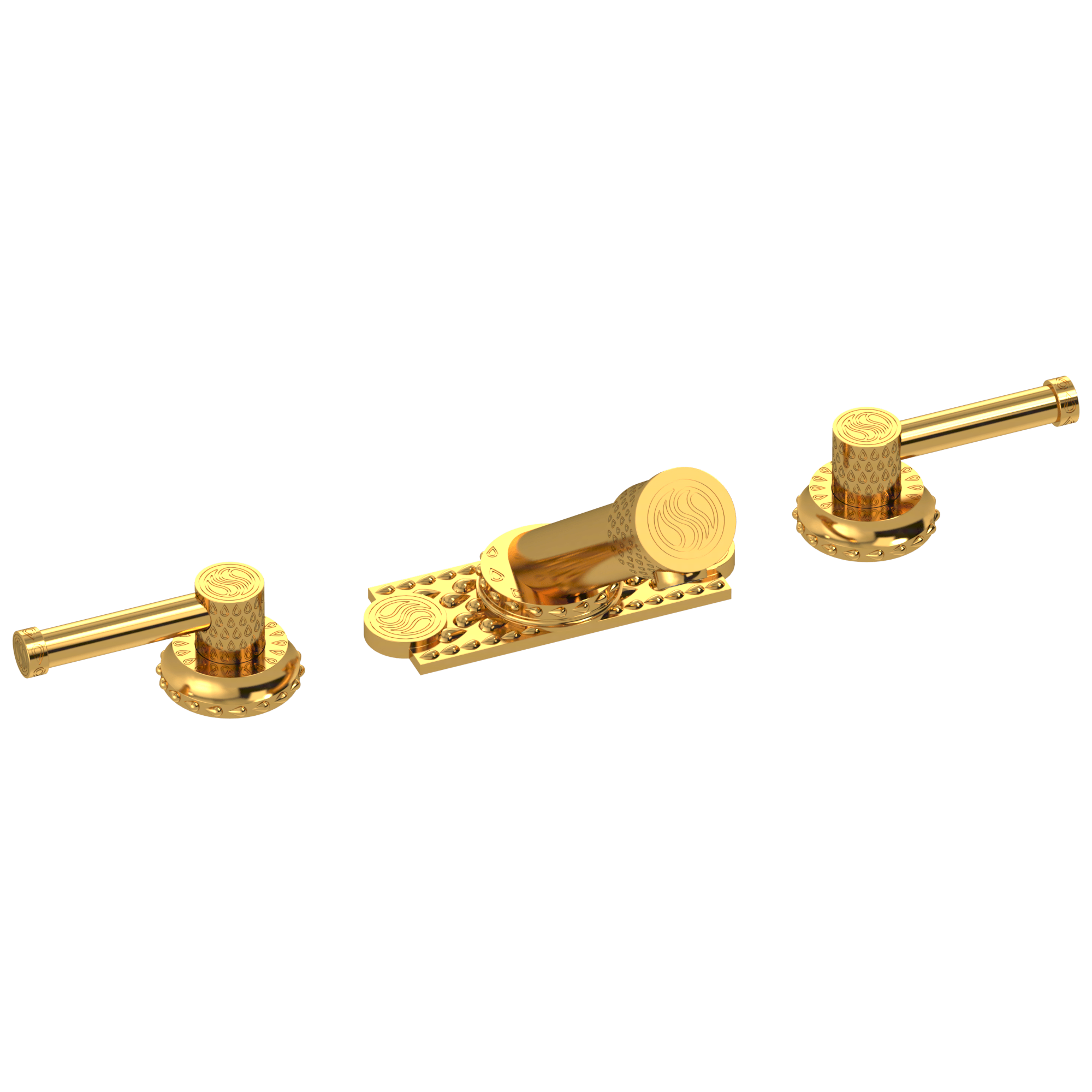 Unity Classic Lever Waterfall Deck Mount Faucet Set With Plate