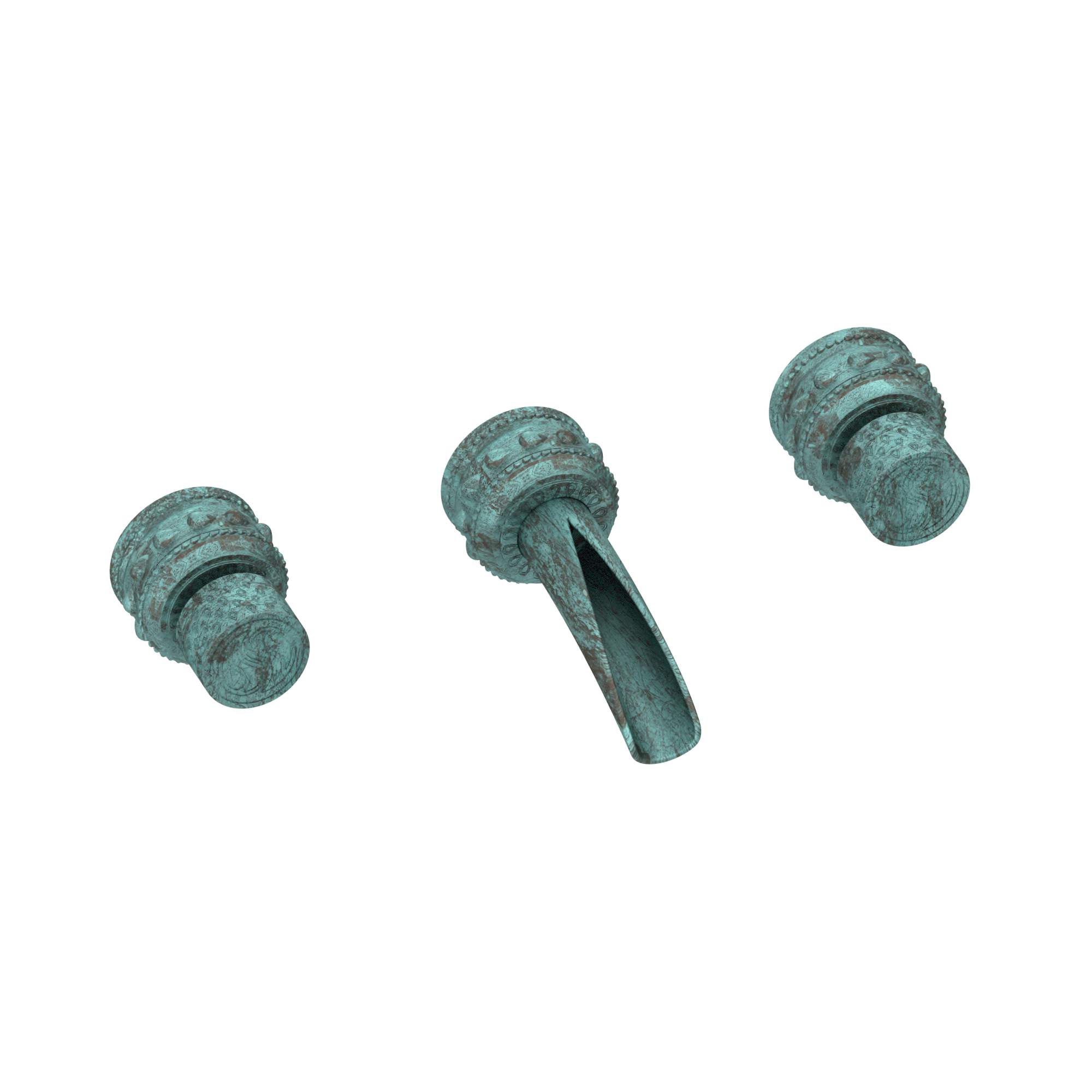 Unity Grand Knob Waterfall Wall Mount Faucet Set