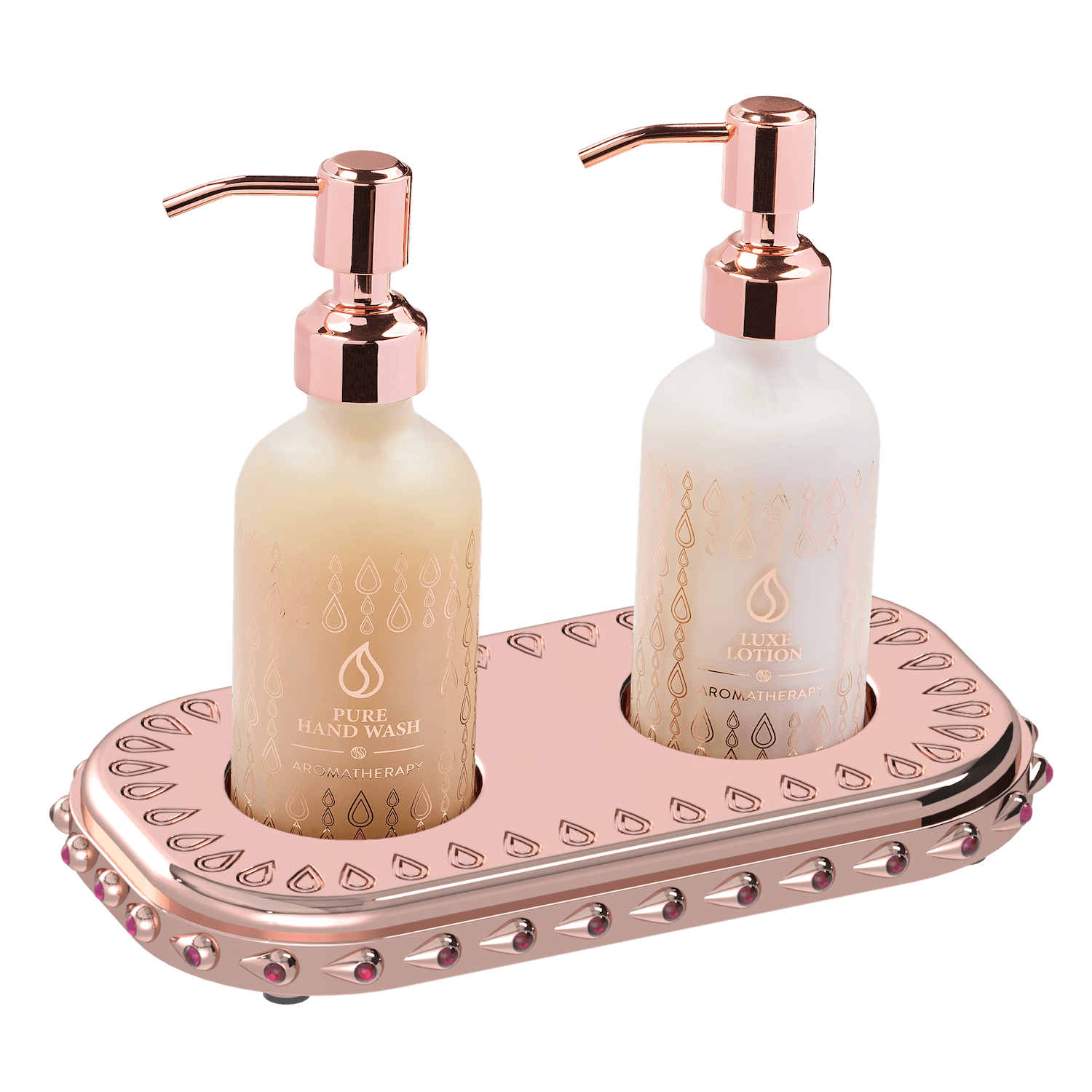 Bejeweled Royal Signature Tray with SPA Pure Hand Wash & Luxe Lotion