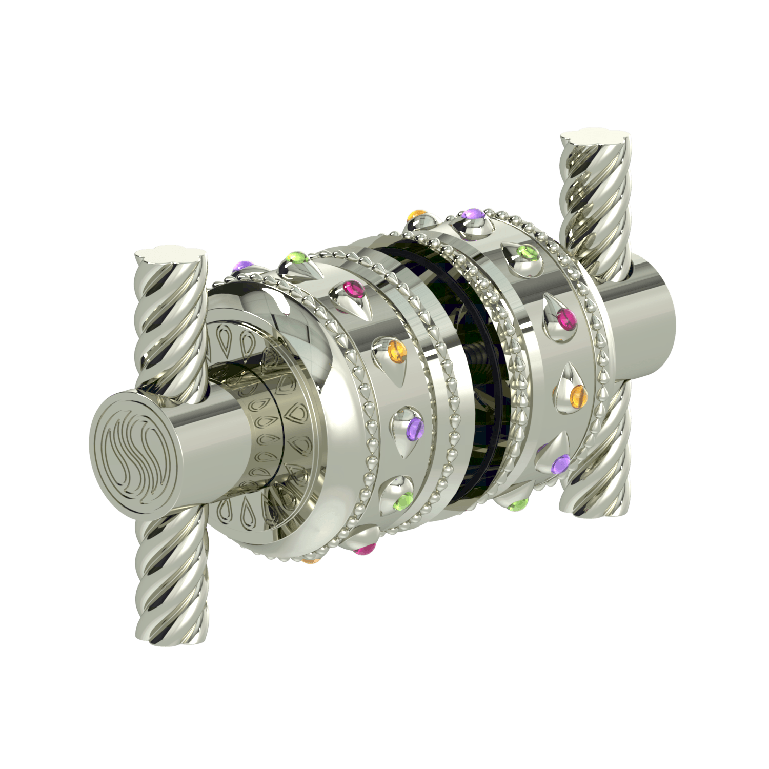 Bejeweled Eternity Grand Shower Door Handle Set