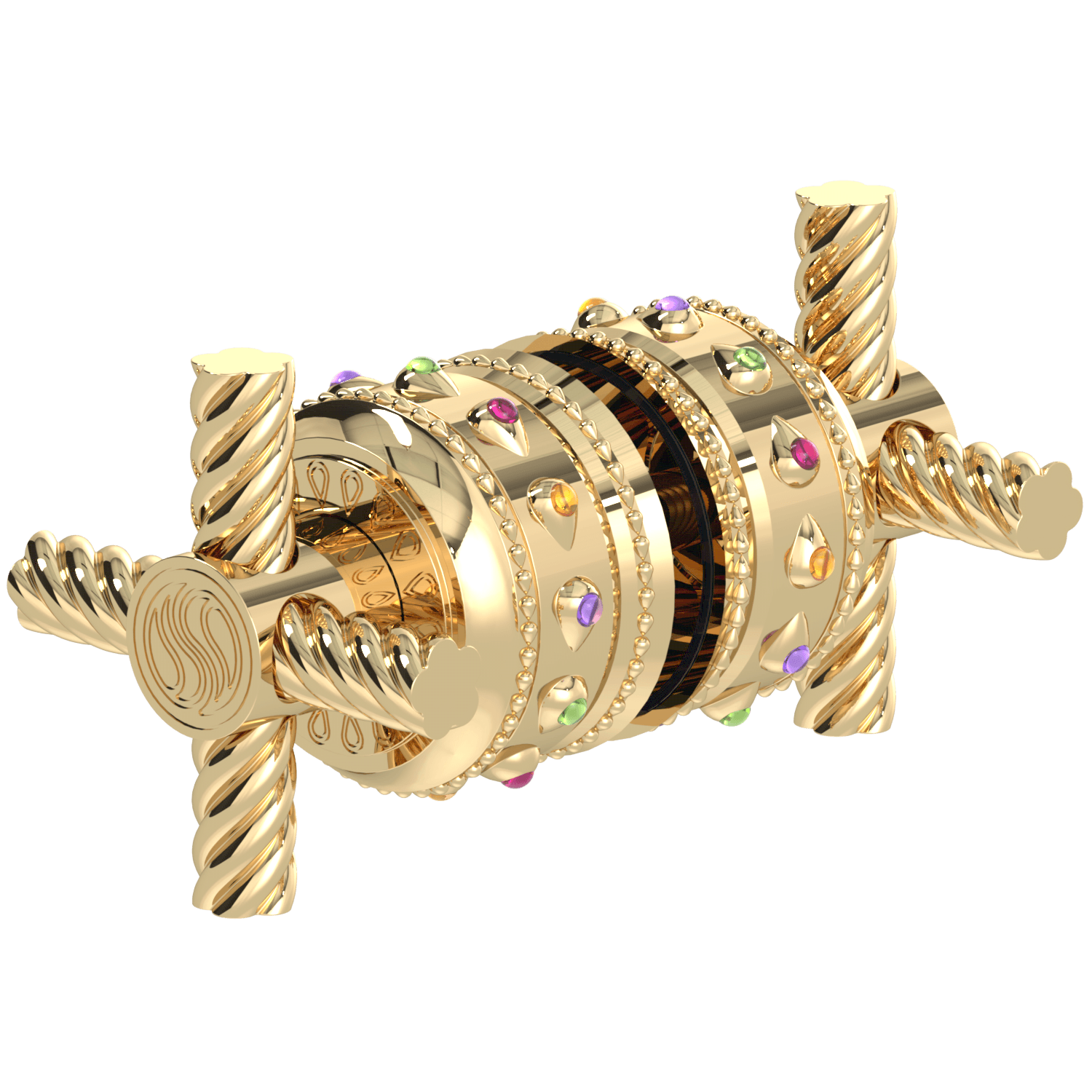 Bejeweled Eternity Royal Shower Door Handle Set