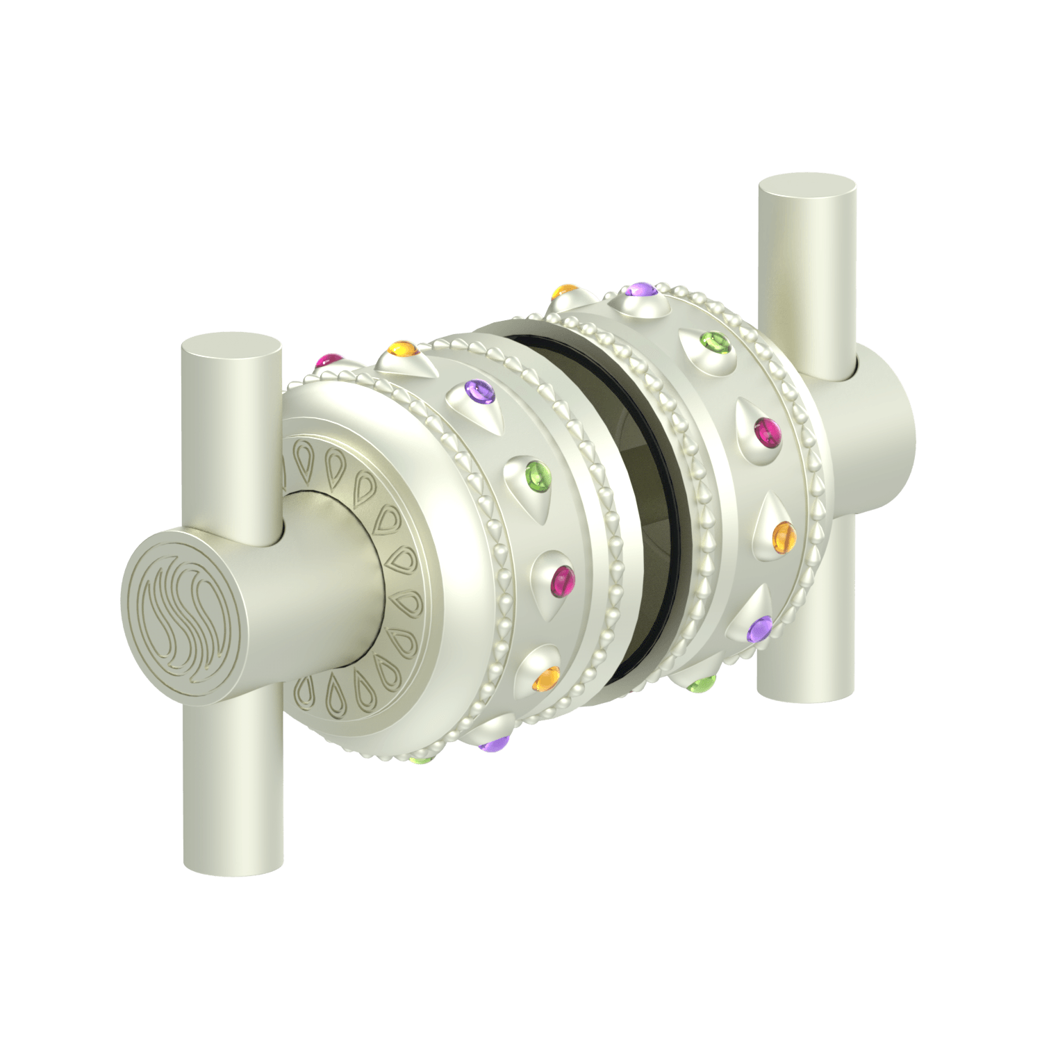 Bejeweled Purity Grand Shower Door Handle Set