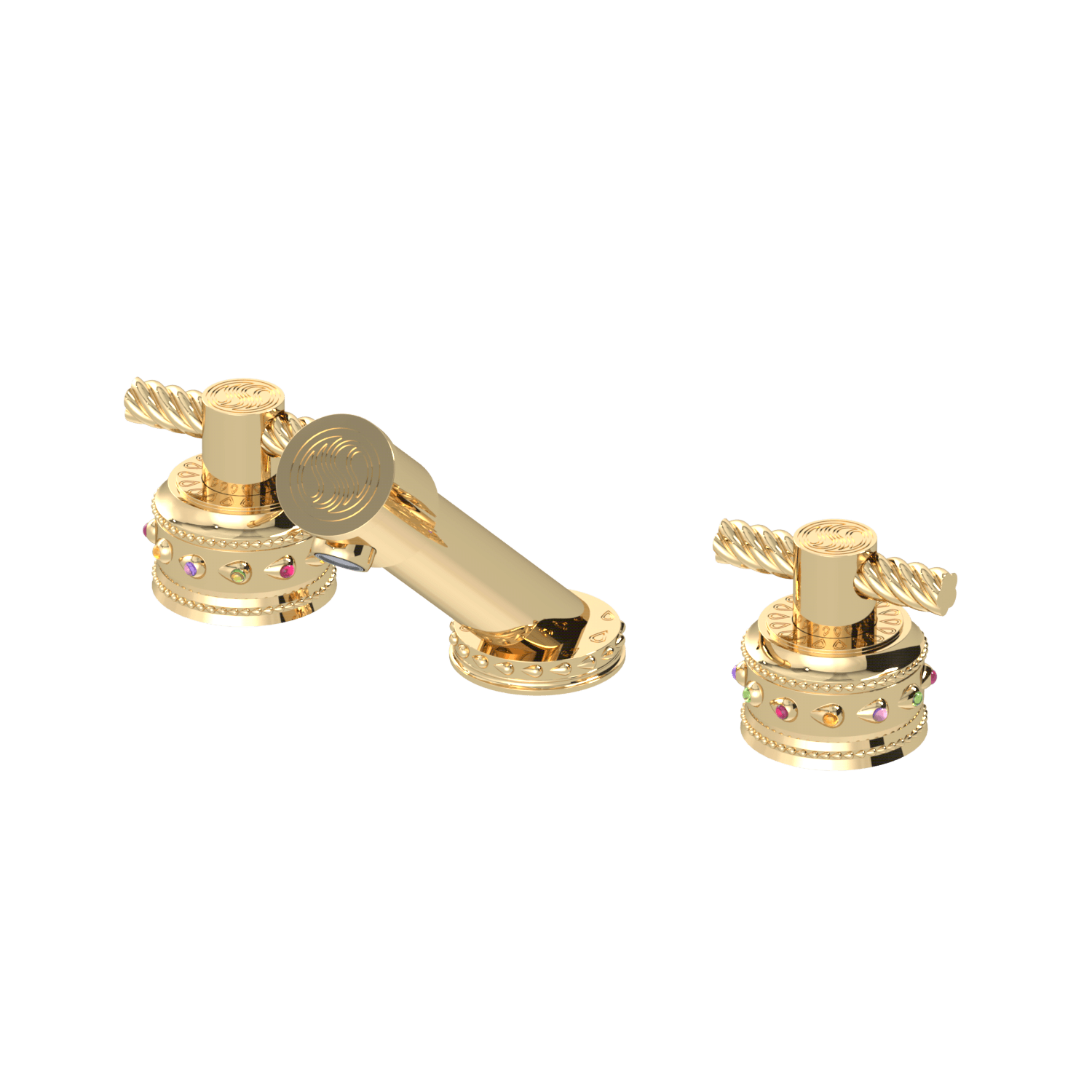Bejeweled Eternity Grand Duo Signature Deck Mount Faucet Set
