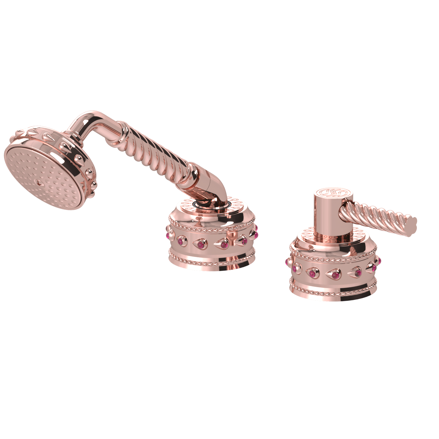 Bejeweled Eternity Roman Tub Handshower & Lever Diverter