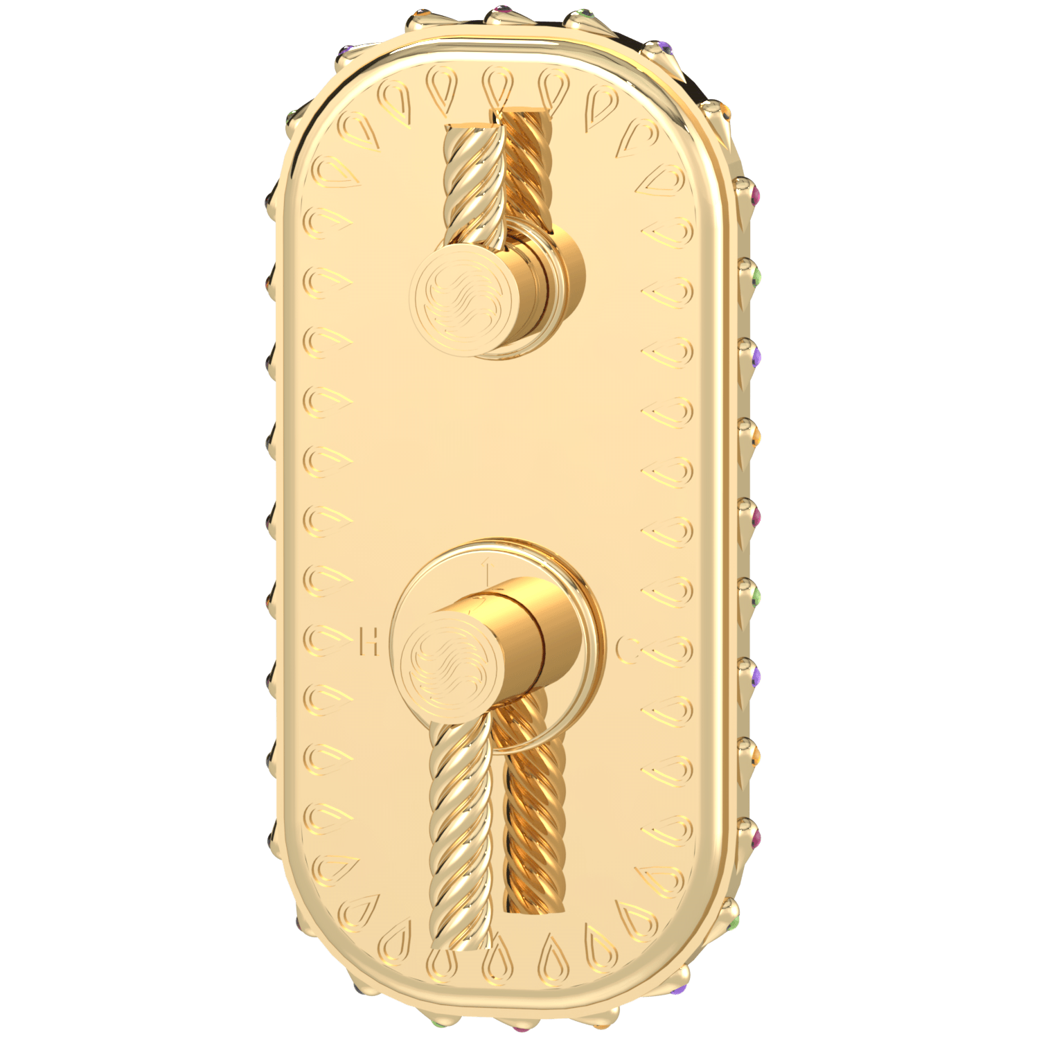 Bejeweled Eternity Grand Lever Racetrack Shower Plate