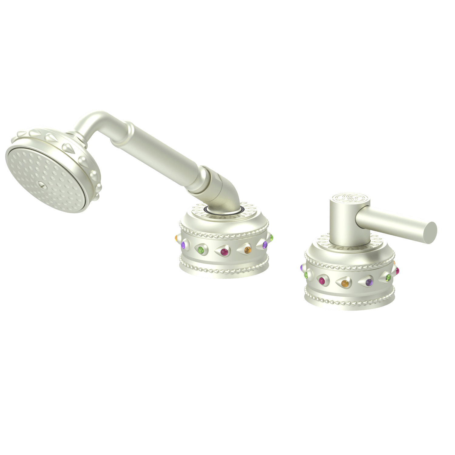 Bejeweled Purity Roman Tub Handshower & Lever Diverter