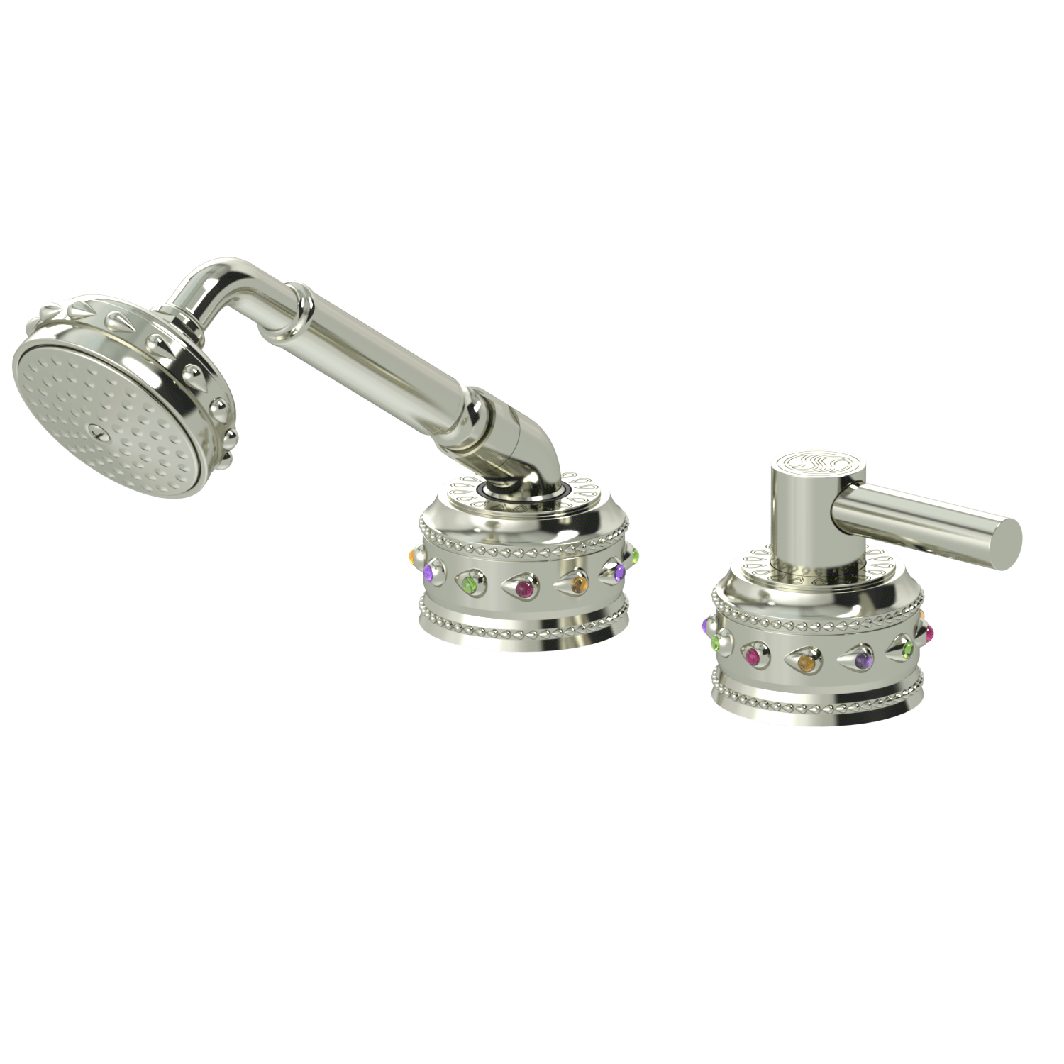 Bejeweled Purity Roman Tub Handshower & Unity Lever Diverter