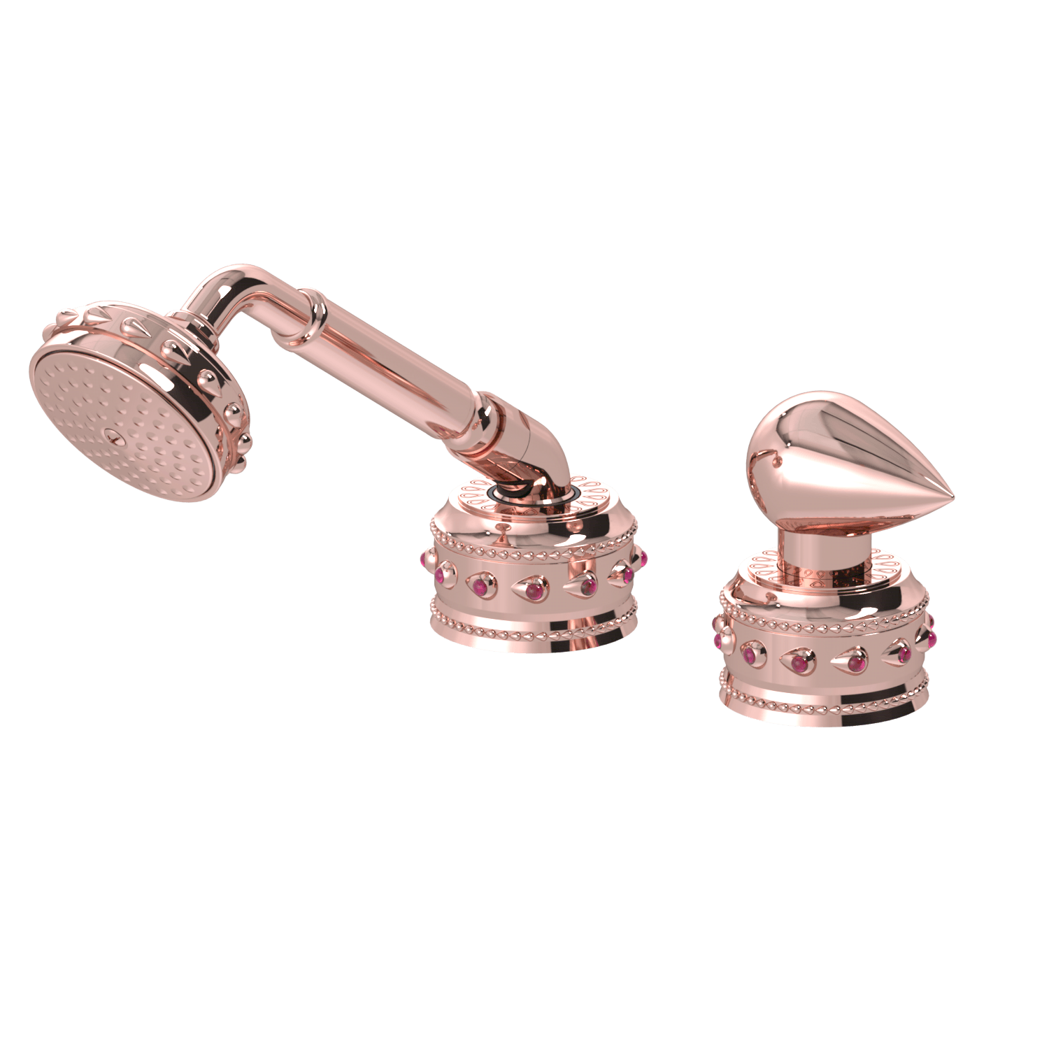 Bejeweled Serenity Roman Tub Handshower & Diverter