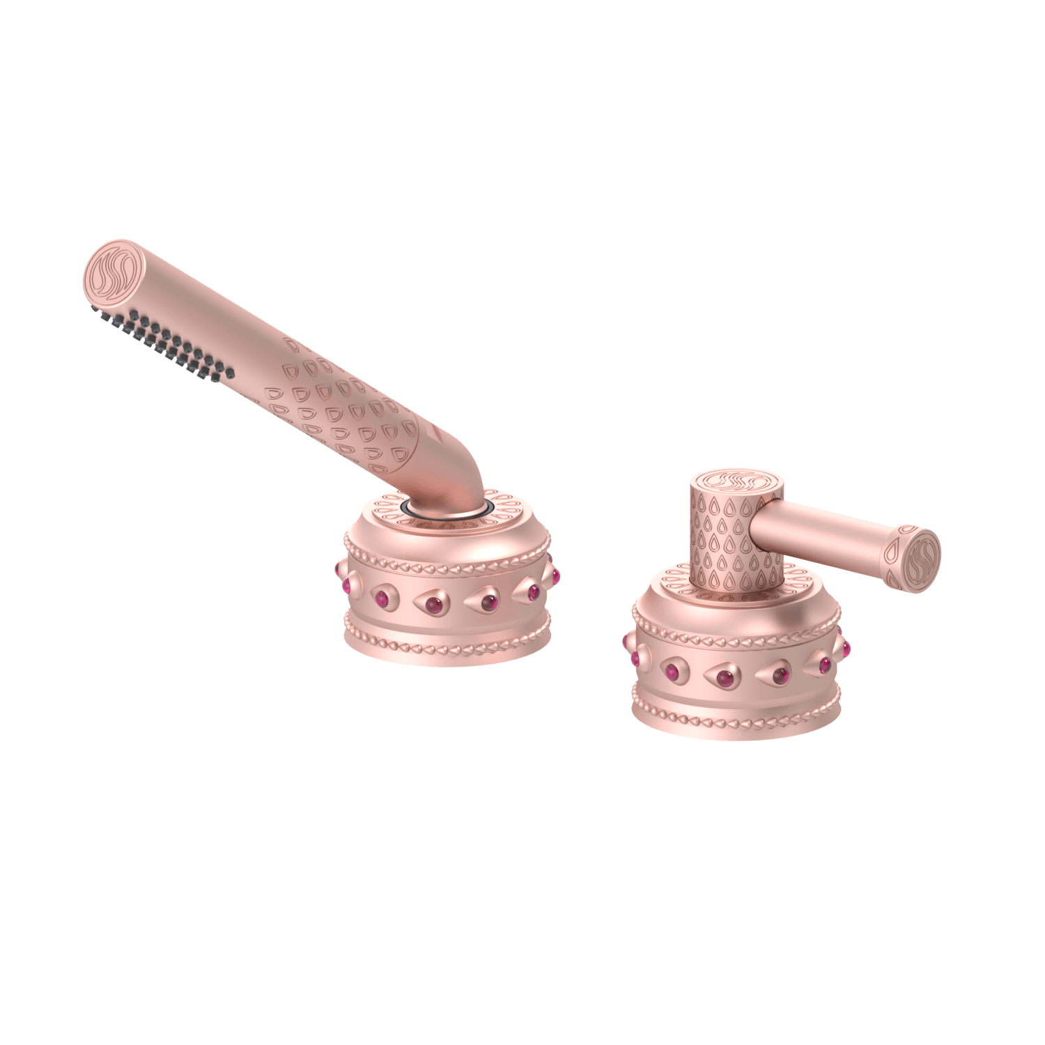 Bejeweled Unity Roman Tub Handshower & Unity Lever Diverter