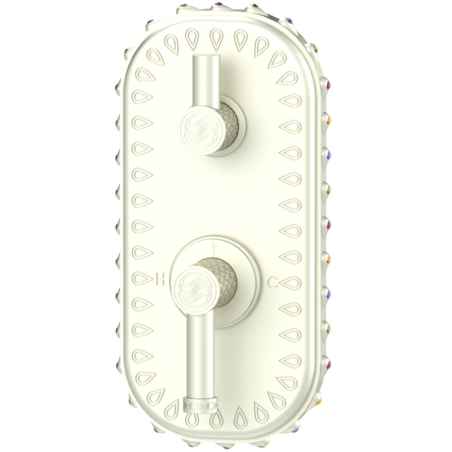 Bejeweled Unity Grand Lever Racetrack Shower Plate