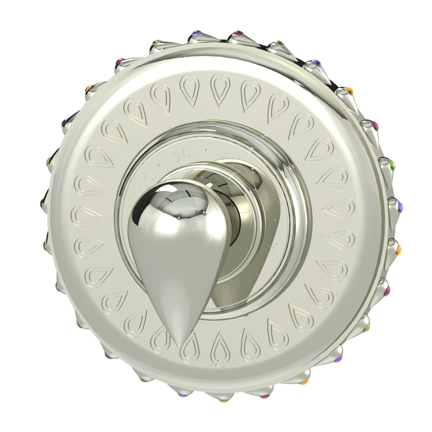 Bejeweled Serenity Royal Thermo Shower Plate